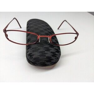 Max Mara Eyeglass Frames 130 MM205 996 Metal Red-pre-owned  W/Max Mara Case